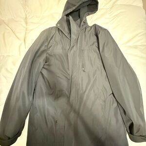 Calvin Klein Men's Jacket Size Large With Removable Hood In Black